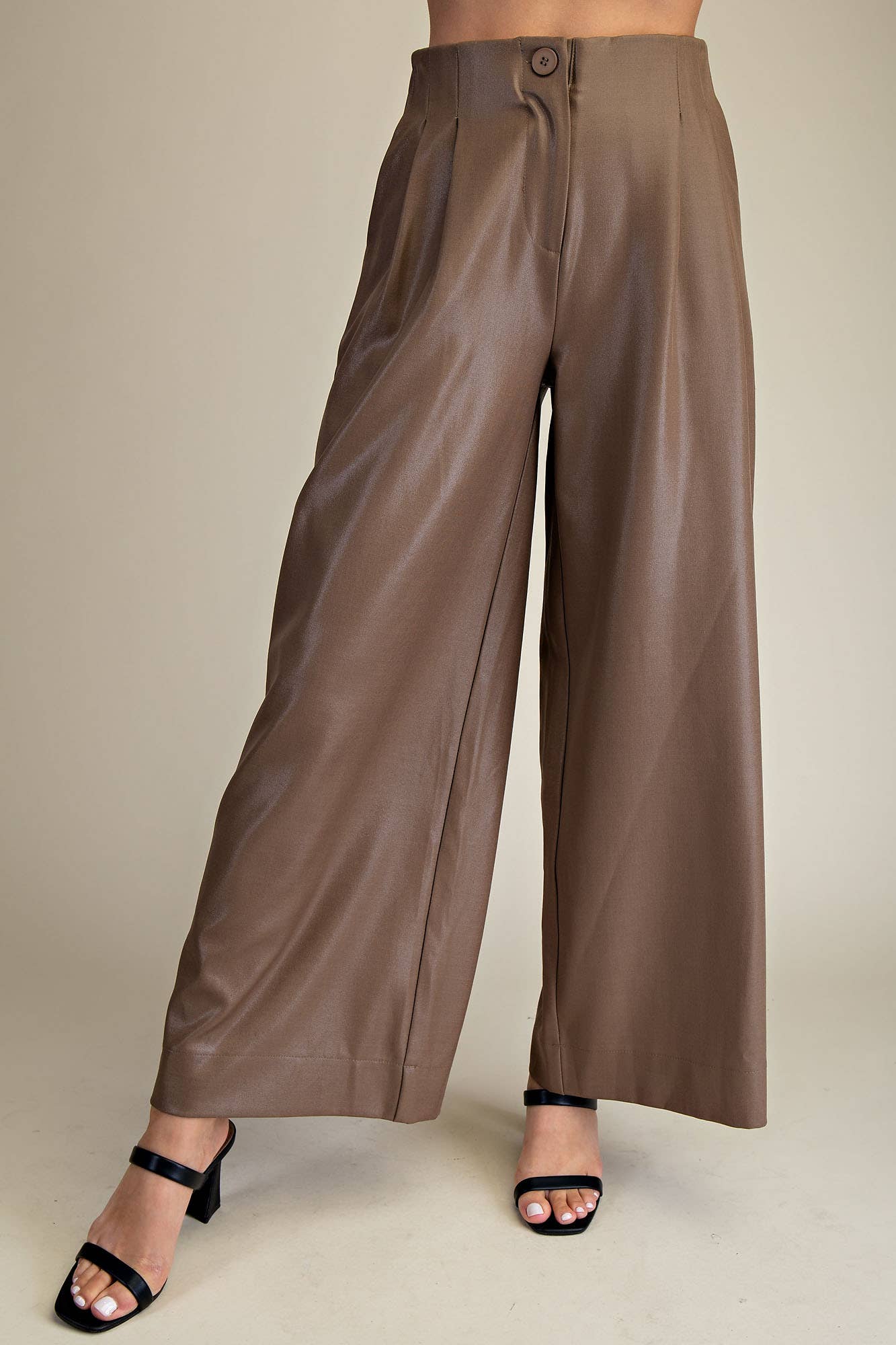 High Waist Taupe Pants