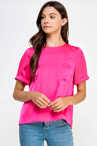 Satin Tee :: Pink