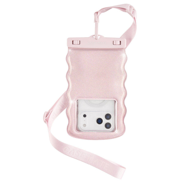 Case-Mate Wavy Waterproof Floating Phone Pouch: Ballet Pink Twinkle