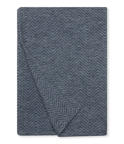Bayside Herringbone Shawl - Midnight Navy