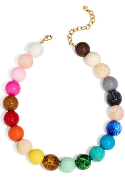 Rainbow Bauble Bead Necklace