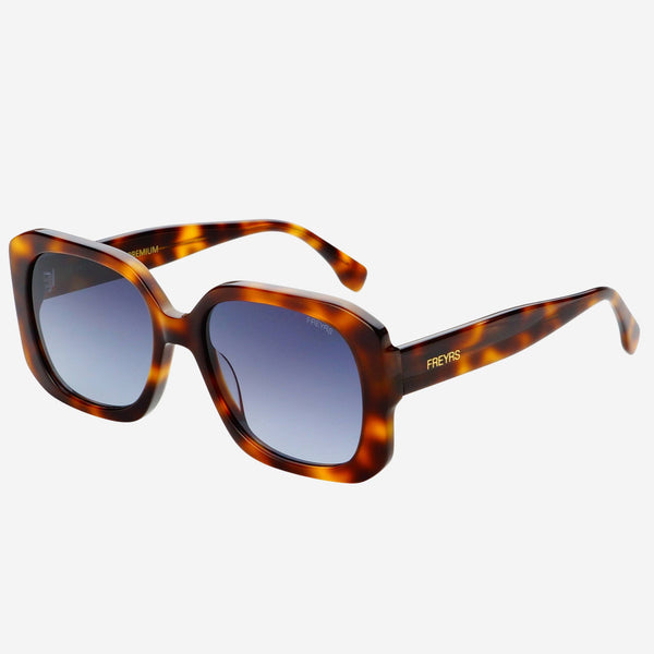 Vivian Octagonal Sunglasses  : Brown Tortoise