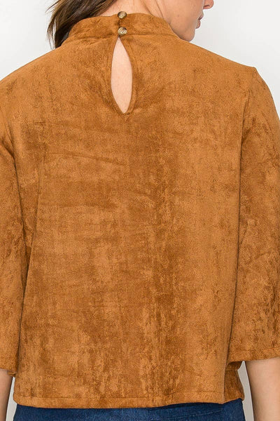 Camel Suede Top