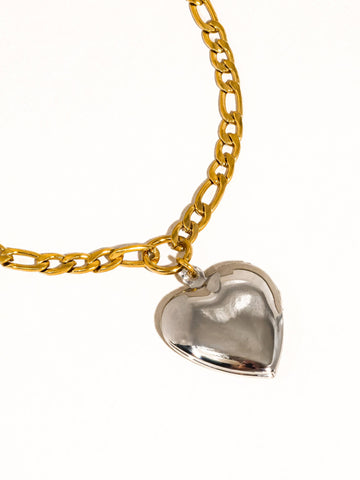 Heidi Non-Tarnish Heart Locket Necklace