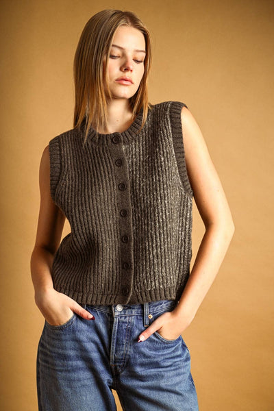 Anna Sweater Vest Brown Arriving Wednesday