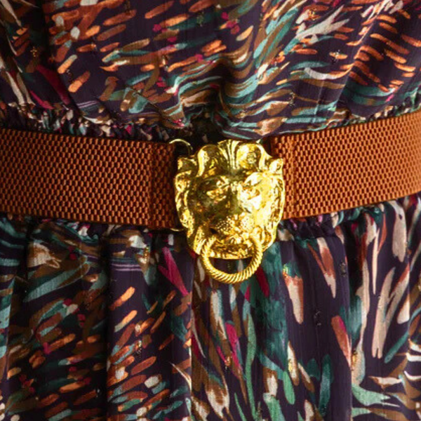 Dark Brown Interchangeable Stretch Belt Band Medium
