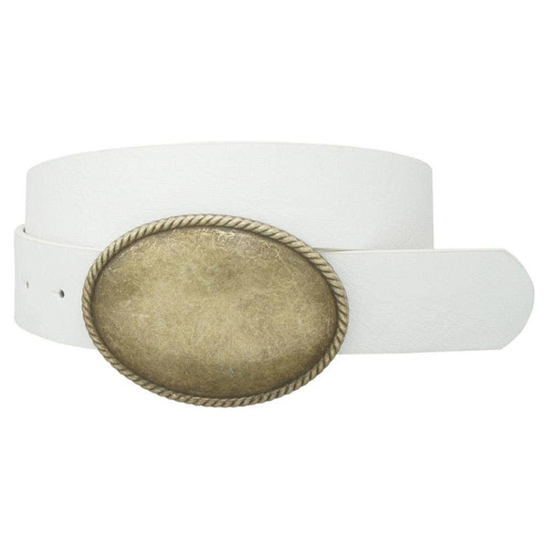 Oval White/Gold Belt