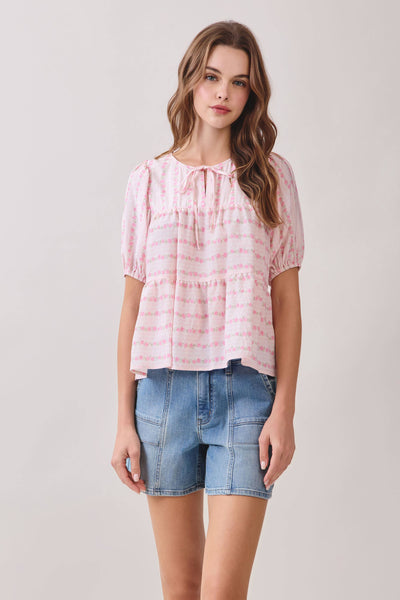 Rosebud Stripe Top