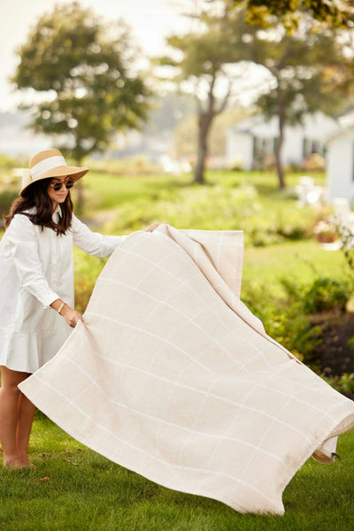 ChappyWrap - The Lightweight Blanket - Windowpane Wheat: Lightweight