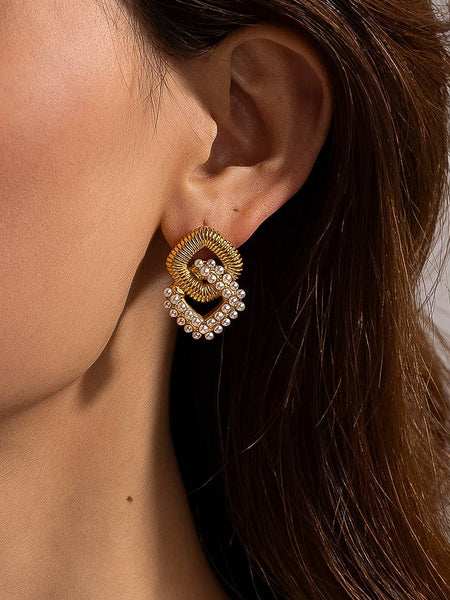 Cometa Non-Tarnish Pearl Chain Earring
