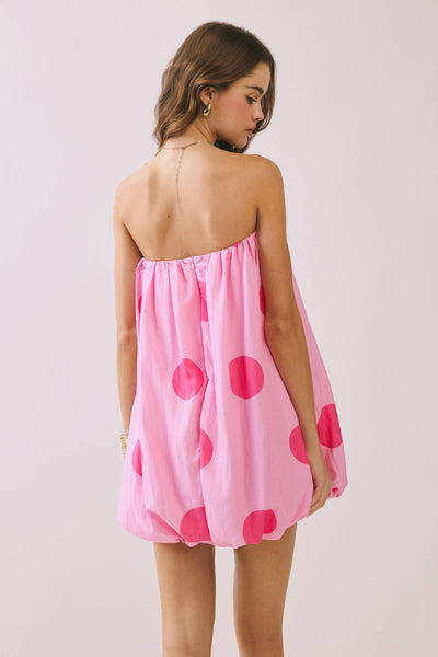 Pink Pop Polka Mini Dress