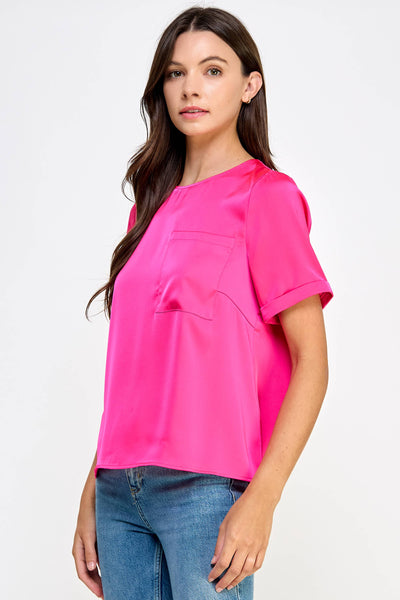 Satin Tee :: Pink