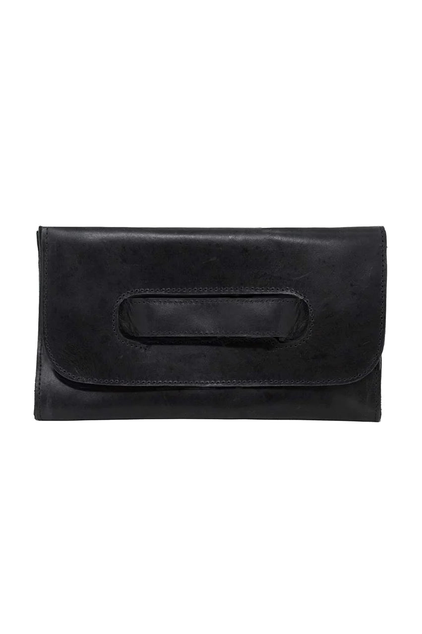 ABLE Mare Handle Clutch Black