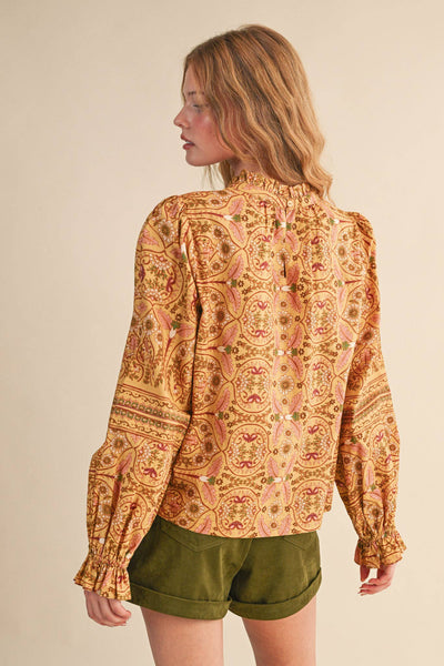 Marla Floral Trim Top