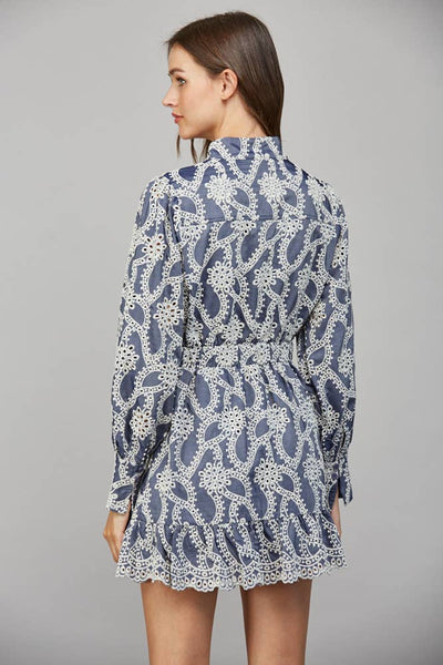 Dark Skies Eyelet Lace Dress