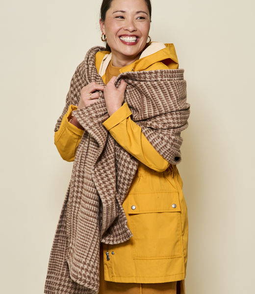 Katama Plaid Chocolate Shawl