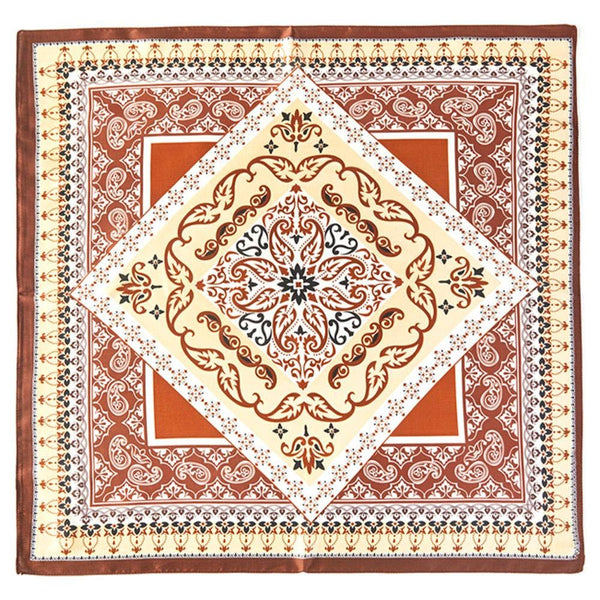 Paisley Arabesque Brown Scarf