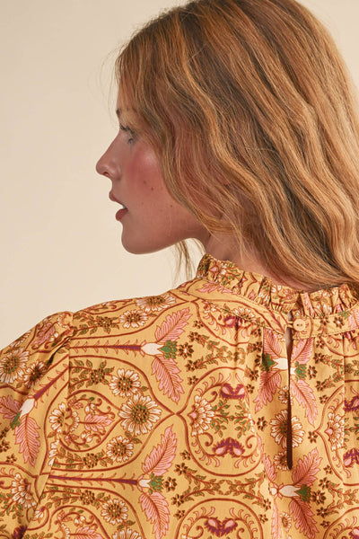 Marla Floral Trim Top