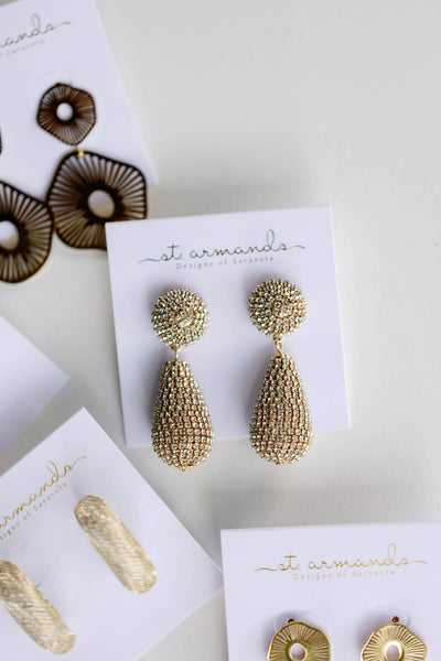 Rhinestone Wrapped Lido Earrings