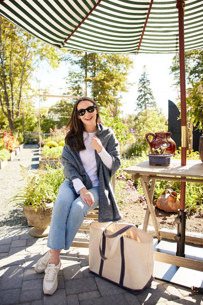 ChappyWrap - Bayside Herringbone Shawl - Midnight Navy