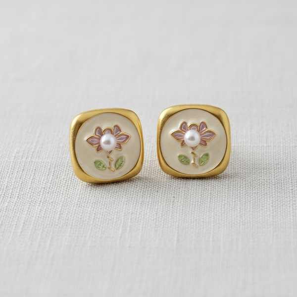 Artistic Floral Earrings