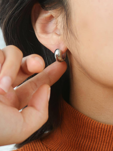 Small Silver Hoops