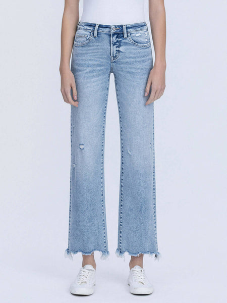 Infrequent Raw Hem Jeans