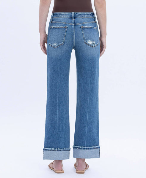Delicate Gleam Cuffed Jeans