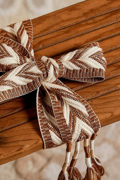 Artisan-Inspired Chocolate Chevron Woven