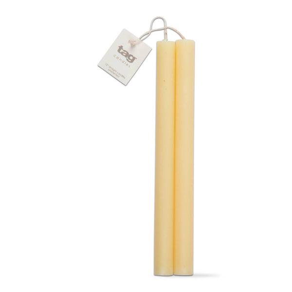 10 In Straight Taper Candle Set of 2 Ivory