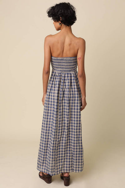 Mollie Gingham Linen Dress
