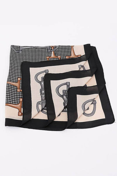Multi Print Bandana Black