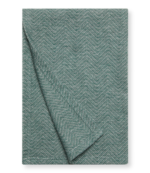 Bayside Herringbone Shawl - Evergreen
