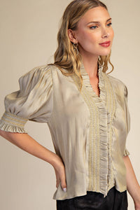 Miriam Blouse in Champagne