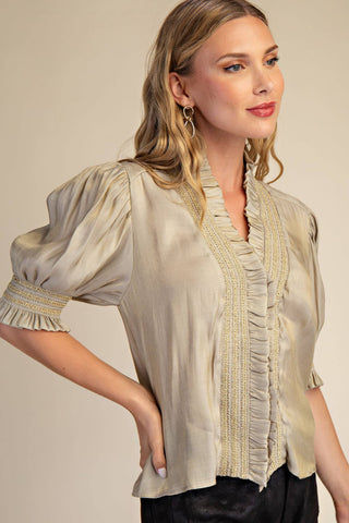Miriam Blouse in Champagne