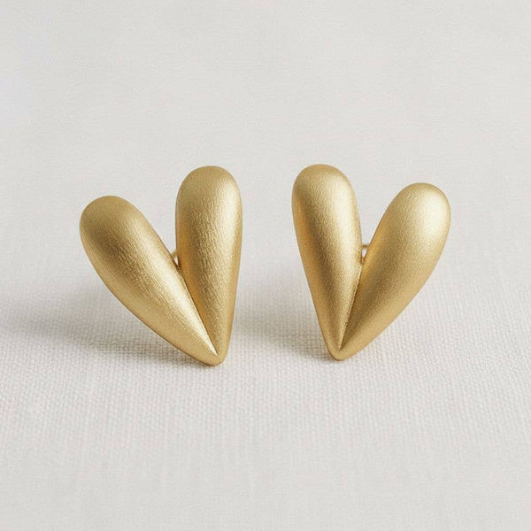 Heart-Shaped Drop Earrings