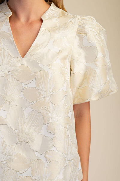 Gilded Garden Top in Champagne