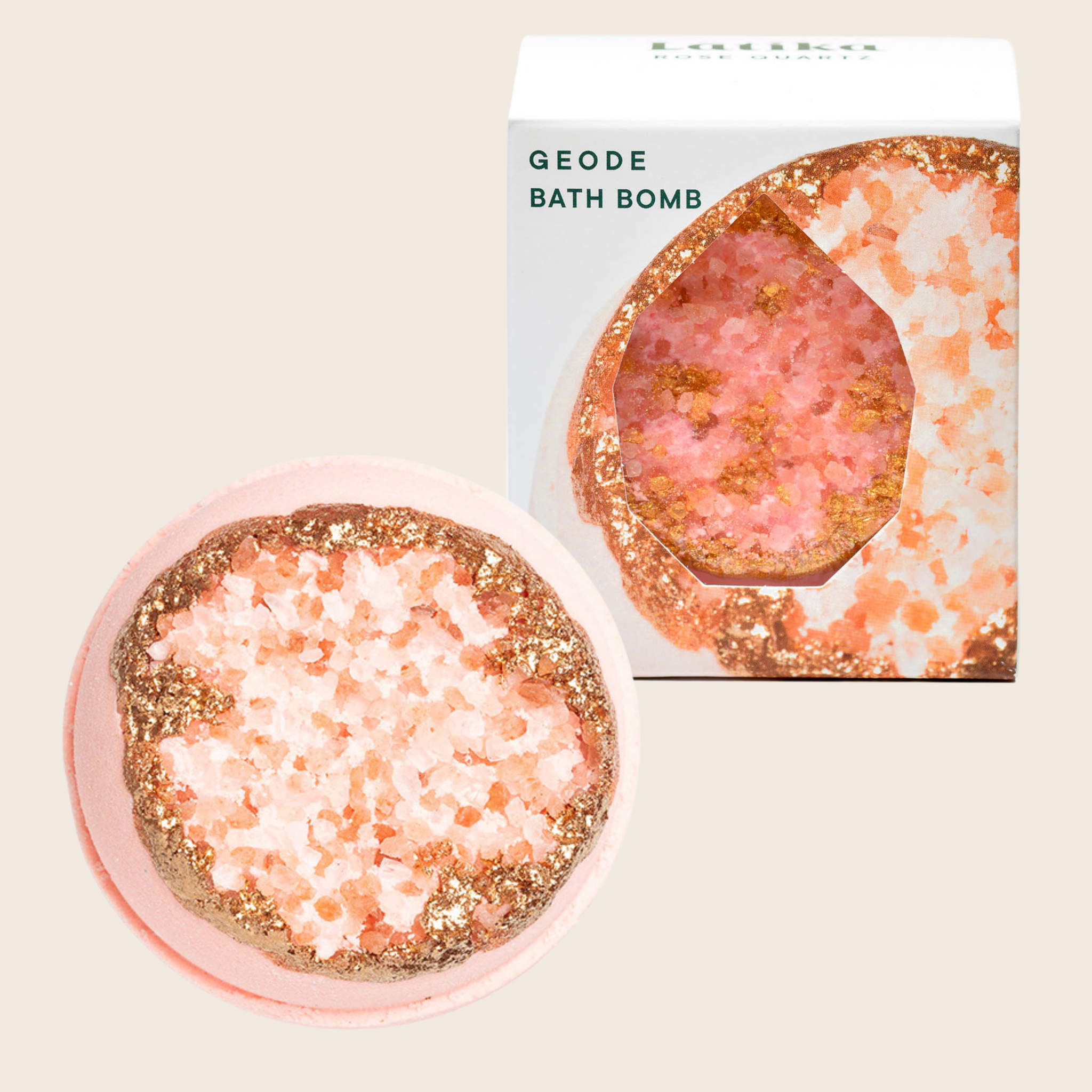 Rose Quartz Crystal Geode Bath Bomb