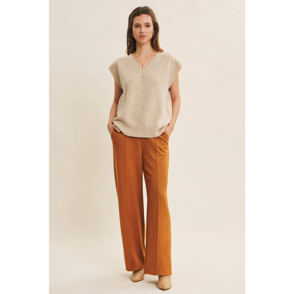 Caramel Faux Suede Pants