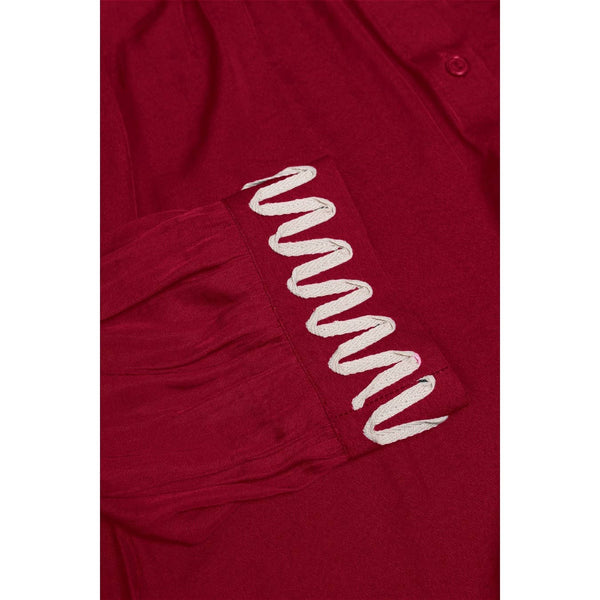 Appliquéd Popover Crimson