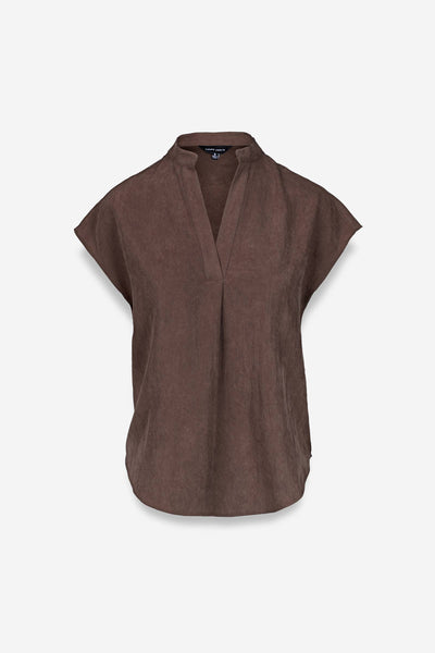 Soft Matte Chocolate Blouse