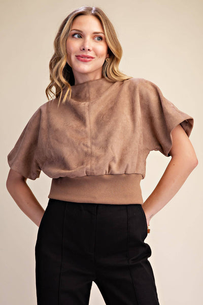 Mocha Sueded Top