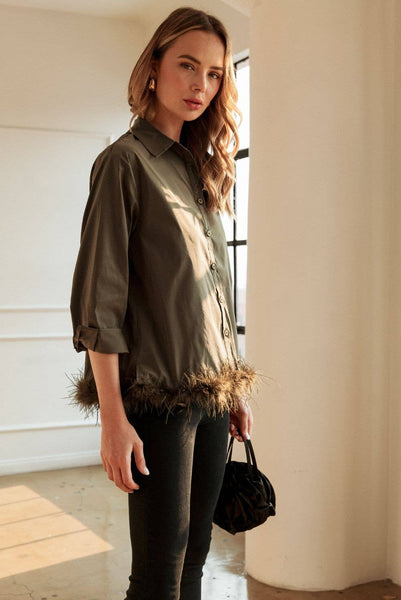 Janess Feathered Top