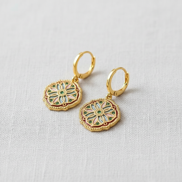 Vintage Floral Stud Earrings