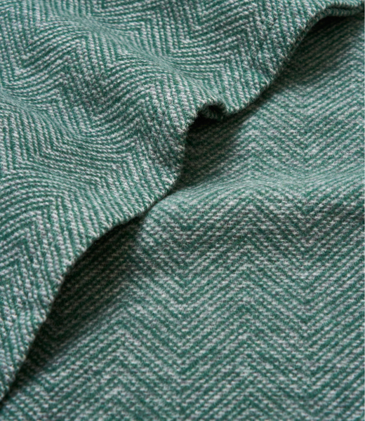 Bayside Herringbone Shawl - Evergreen