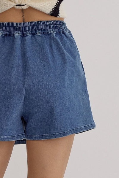 Braided Denim Skort