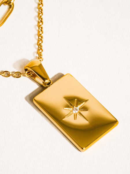 Gabin Gold Non-Tarnish Layered Chain Necklace: