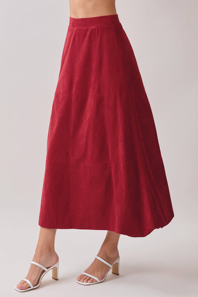 Cranberry Midi Skirt