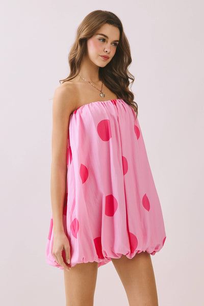 Pink Pop Polka Mini Dress