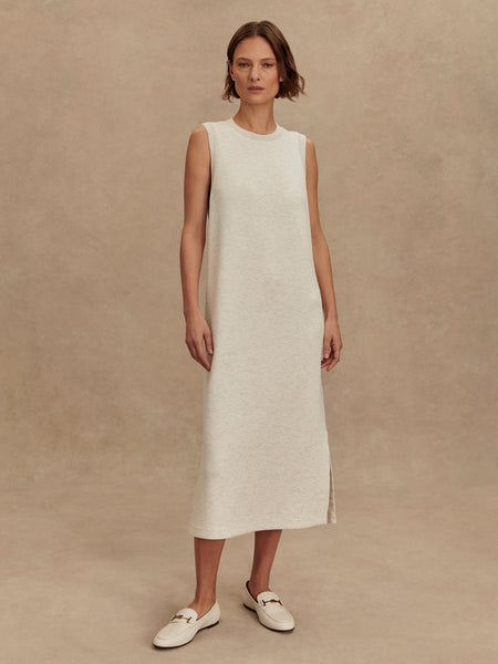 Varley Beatrice Midi Dress in Ivory Marl